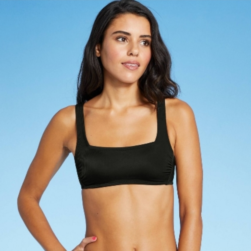 954 Black Square Neck Bralette